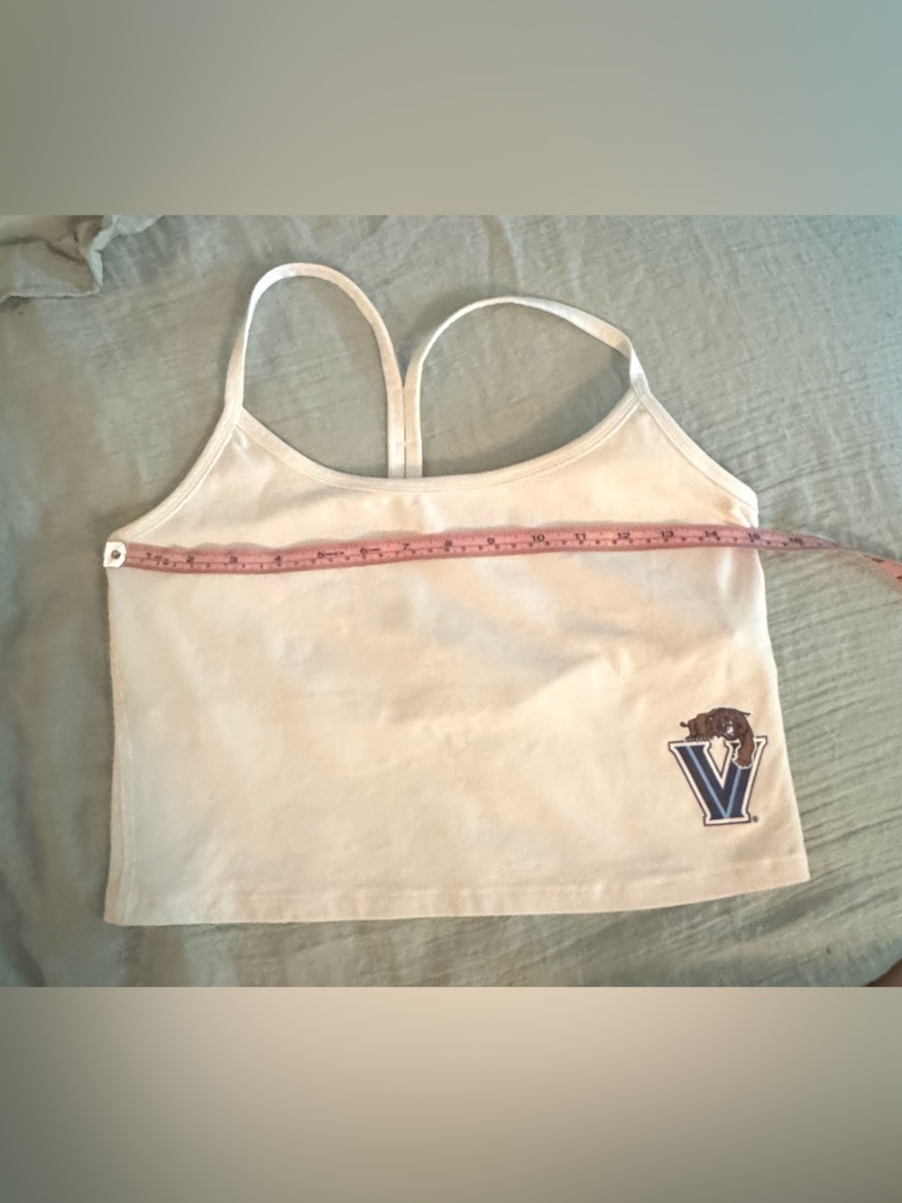 Beyond Yoga White Cropped Bandeau Tank with Thin Straps